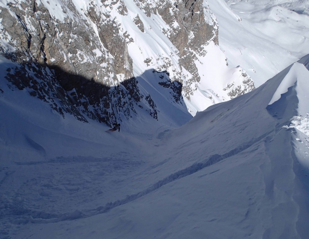 Abfahrt Richtung Osten von der Mandlspitze